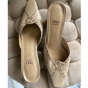 IMPO KITTEN HEEL MULES